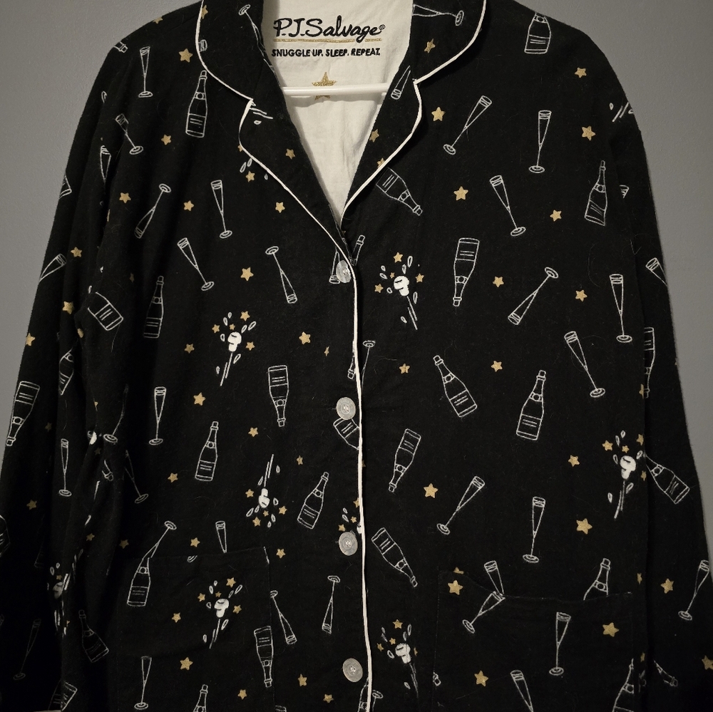 PJ Salvage Champagne Flannel Pajamas